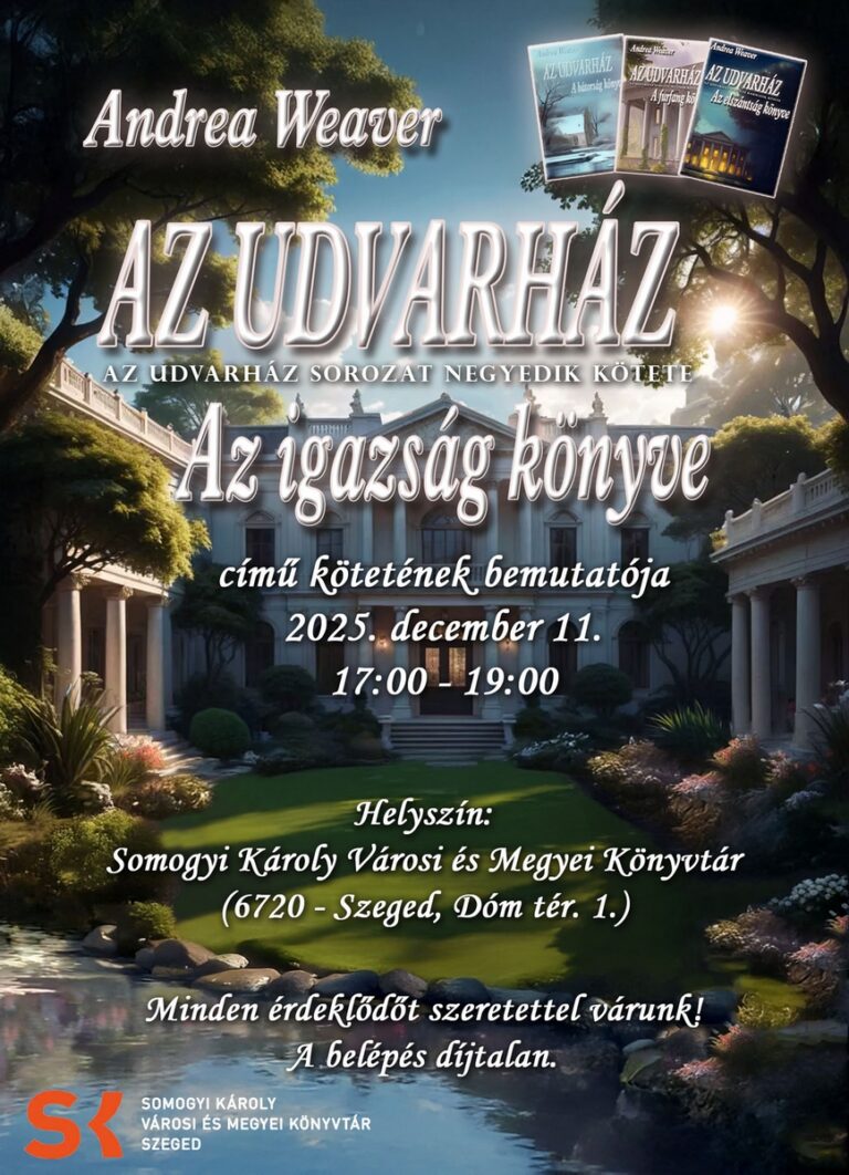 Andrea Weaver Az udvarház: Az igazság könyve című kötetének bemutatója