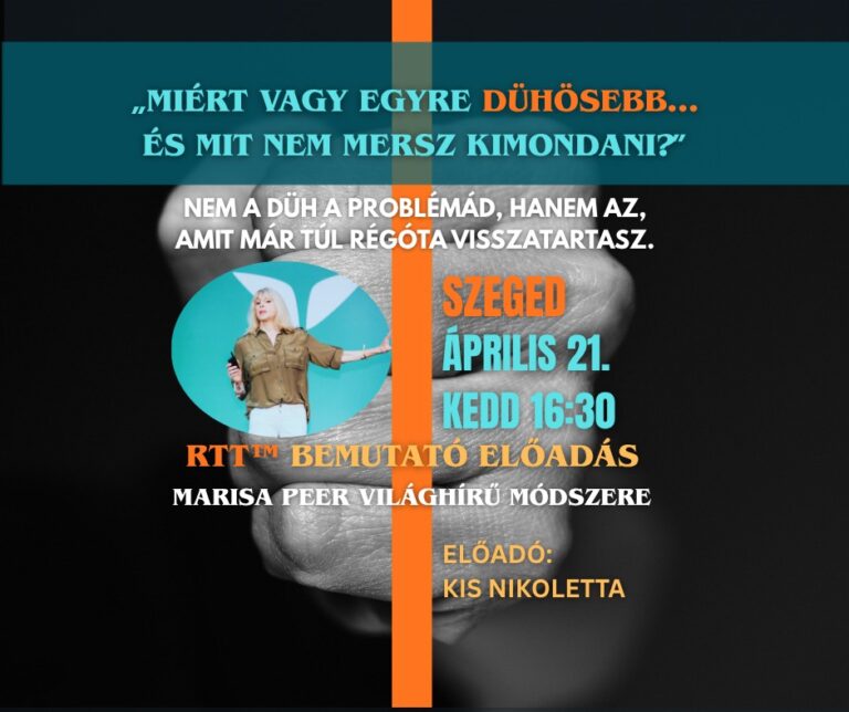 „MIÉRT VAGY EGYRE DÜHÖSEBB… ÉS MIT NEM MERSZ KIMONDANI?” – Kis Nikoletta előadása